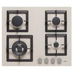 Elleci PGSP60151WS Gas hob built-in 4-burner gas stove, enameled grates, front controls
