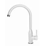 Elleci Mix Adige Bianco 68 - 6AMGKADI68 Grifo monocomando Fregadero | Acabado acero, Caño giratorio, Cartucho cerámico