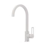 Elleci Mix Bridge Bianco 68 - 6AMGKBRI68 Grifo monocomando Fregadero | Acabado acero, Caño giratorio, Cartucho cerámico