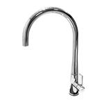 Elleci Mix Athena Cromato - 6AMIKATHCR Grifo monocomando Fregadero | Acabado Titanium, Caño orientable, Cartucho cerámico