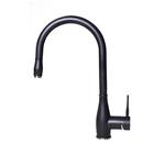 Elleci Mix Neva Nero 40 - 6AMGKNEV40 Grifo monocomando Fregadero | Acabado acero, Caño giratorio, Cartucho cerámico