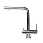 Elleci Mix Tourmaline Inox - 6AMIKTOUIN Grifo monocomando Fregadero | Acabado Titanium, Caño orientable, Cartucho cerámico