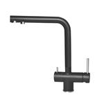 Elleci Mix Tourmaline Nero 40 - 6AMGKTOU40 Grifo monocomando Fregadero | Acabado acero, Caño giratorio, Cartucho cerámico