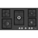 Elleci PGSP90140CS Gas hob built-in 5 burners, cast-iron grates, Automatic Start-up