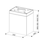 Faber KIT CAMINO ISOLA H450-590 COUNTRY G - 112.0516.427 Fireplace kit Accessories | Chimney extension, Matte grey finish, Compatible with Faber island hoods