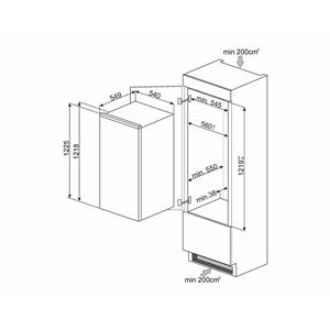 Smeg S7192CS2P1 Kühl-gefrierkombination | Einbau