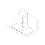 Cooker Hood elica GALAXY ISLAND WHIX/A/90X45