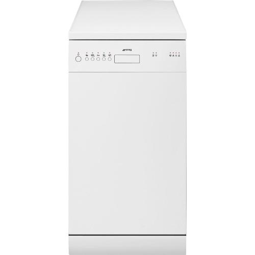 Smeg LSA4511BIN Geschirrspüler | Freistehend | Energieklasse F | Freie Installation, Kompakt (45 cm), Weiß