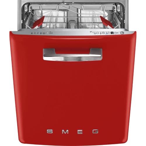 Smeg ST2FABRD2 Geschirrspüler | Unter der Arbeitsplatte | Energieklasse D | Unterebene, Maximale Größe (60 cm), Rot