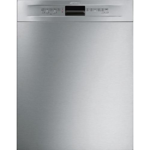 Smeg LSP222XIN Lave-vaisselle | Semi-intégré | Classe énergétique E | Partiellement escamotable, Dimension maximale (60 cm), acier inoxydable