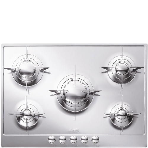 Smeg P705ES Plaque de cuisson | Intégré | acier inoxydable, À encastrer, Gaz
