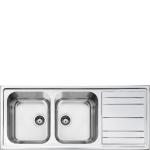 Smeg LPR116 Sink Built-in | 2 basins, Stainless steel, Too much full integrated