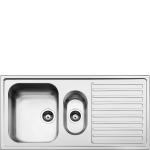 Smeg LLR102-2 Sink Built-in | Stainless steel, 2 basins, Drainer integrated