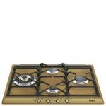 Smeg SR764OT Placa de cocción | Nevera de vino termoeléctrico | latón, Para empotrar, Gas
