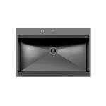 Foster Vasca Milanello 750 Ft Gunmetal - 1034056 Sink  1 vasca: 430 x 374, Piletta automatica Space Push (PP) 3 ½, Possibilità di fori aggiuntivi | Built-in