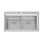 Foster Stripe 2V S/Ft - 4502050 Sink  1 vasca: 500 x 350, Piletta automatica 3½, Possibilità di fori aggiuntivi | Built-in