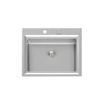 Foster Stripe 1V 50X35 S/Ft - 4505050 Sink  1 vasca: 500 x 350, Piletta automatica 3½, Possibilità di fori aggiuntivi | Overlapping