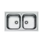 Foster Fm 2V 86X50 B8 Marine - 1974960 Sink  1 vasca: 362,5 x 400, Piletta 3½, Possibilità di fori aggiuntivi | Over-top