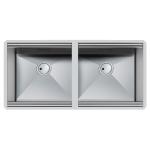 Foster Milano 2V 46X37 S/Top - 1016850 Sink  1 vasca: 968 x 400, Piletta SPACE 3 ½, Sistema a 3 invasi | Built-in