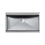 Foster Vasca Milanello 750x374 S/Top - 1034850 Évier Einbau-Spülbecken | Edelstahl AISI 304 gebürstet, Abmessungen 790 x 466