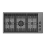 Foster Piano Milanello 3F Ft Gunmetal - 7680006 Gas hob Built-in | Stainless steel AISI 304 Gun Metal, Dimensions 803 x 513, Cast iron grids, coprispartifiamma smaltati