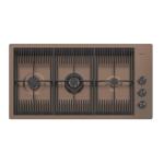 Foster Piano Milanello 3F Ft Copper Bronze - 7680008 Gas hob Built-in | Stainless steel AISI 304 Copper, Dimensions 803 x 513, Cast iron grids, coprispartifiamma smaltati