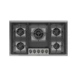 Foster Piano Milanello 5F Ft Gunmetal - 7682006 Gas hob Built-in | Stainless steel AISI 304 Gun Metal, Dimensions 803 x 513, Cast iron grids, coprispartifiamma smaltati