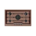 Foster 5F Ke Ft Copper Bronze - 7601866 Placa de gas Encastrado | Acero inoxidable AISI 304 Copper, Dimensiones 803x513, Parrillas de hierro fundido, coprispartifiamma smaltati