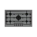 Foster 5F Ke Ft Pvd Gunmetal - 7601632 Placa de gas Encastrado | Acero inoxidable AISI 304 Gun Metal, Dimensiones 803x513, Parrillas de hierro fundido, coprispartifiamma smaltati