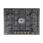 De'Longhi ANF57PRO Hob Built-in | Class 70 | antracite, 5 fuochi (1 TC), griglie ghisa
