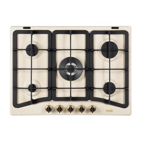 De'Longhi AVF57PRO Placa de cocción Empotrable | Clase energética 70 | avena, 5 fuochi (1 TC), griglie ghisa