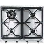 Smeg SRV564GH3 Gas hob Built-in | Class N/A | 4 gas burners, cast iron grids, stainless steel
