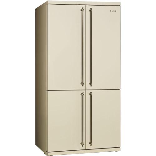 Smeg FQ60CPO5 Frigorífico-congelador | Nevera de vino | Clase energética F | Instalación gratuita, Puerta francesa, crema