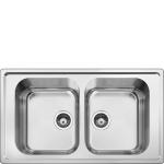 Smeg LPR862 Sink Built-in | 2 basins, Stainless steel, Too much full integrated