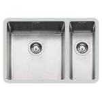 Foster Ke V18Dx+V40Sx Tpr S/Top - 2202852 Sink Overlapping | Stainless steel AISI 304 brushed, Drain 3½, Stainless steel, Brushed finish