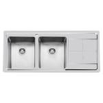 Foster Ke 2Vsx+Sc S/Ft Tpr Inox - 2222052 Sink  1 vasca: 500 x 400, Piletta 3½, Possibilità di fori aggiuntivi | Built-in