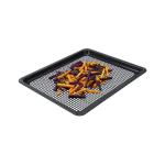 AEG A9OOAF00 Oven accessory Built-in | Class N/A | AIRFRY TRAY Enjoy crispy fries or tasty veggies with less oil thanks to the AirFry tray. Designed with evenly spaced holes to ensure continuous airflow for healthier crisping. Dimensions: 46.6x38.5x22.6 c