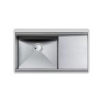 Foster Milanello 1Vsx+G S/Top * - 1040852 Sink  1 vasca: 430 x 374, Piletta SPACE 3 ½, Sistema a 3 invasi | Built-in