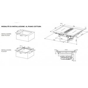 Faber GALILEO SMART BK F600 + KIT LL H60 - 340.0627.228 Table de cuisson à induction avec hotte aspirante intégrée Encastrable