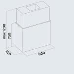 Falmec Laguna (Pann) Isola/Island 60 H 75 Cono Inox 220-240V - 50-60Hz T80 C/Filtro Campana extractora Isla | Clase energética - | Extracción perimetral, Ancho 60 cm, Iluminación LED