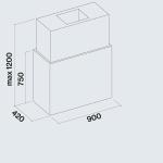 Falmec Laguna (Pann) Isola/Island 90 H 75 Cono Inox 220-240V - 50-60Hz T80 C/Filtro Campana extractora Isla | Clase energética A+ | Filtro Carbon.Zeo, Iluminación LED, Extracción perimetral