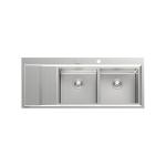 Foster Stripe 2Vdx+Sc Sft - 4503051 Sink  1 vasca: 750 x 350, Piletta automatica 3½, Possibilità di fori aggiuntivi | Built-in