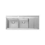 Foster Stripe 2Vsx+Sc Sft - 4503052 Sink  1 vasca: 750 x 350, Piletta automatica 3½, Possibilità di fori aggiuntivi | Built-in