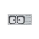 Foster Fm 2V.Sx+Sc.B8 Marine - 1972962 Sink  1 vasca: 362,5 x 400, Piletta 3½, Possibilità di fori aggiuntivi | Over-top