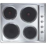 Smeg SE435X Placa de cocción | Nevera de vino termoeléctrico | Plata, Para empotrar, Placa sellada
