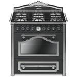 Smeg CC9GAS Herd | Küche | Energieklasse A | Küche, Anthrazit, Drehknopf