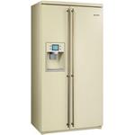 Smeg SBS800PO9 Frigorífico-congelador | Nevera de vino | Instalación gratuita, Puerta americana, crema