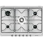 Smeg SRV576AL Hob | Built-in | Aluminum, Recessed, Gas