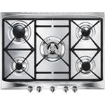 Smeg SE706GH Plaque de cuisson | Intégré | acier inoxydable, À encastrer, Gaz