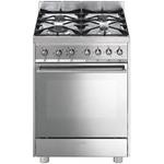 Smeg C6GMXI8-1 Cocina | Cocina independiente | Clase energética A | Cocina, acero inoxidable, Pomo